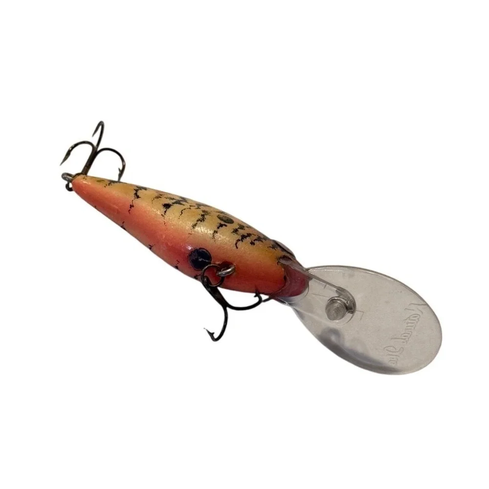 Natural Ike Vintage Deep‎ Diving Crankbait Lure Orange Black Crawfish Pattern